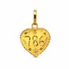 786 Heart Gold Pendant | Elegant Islamic Design with Premium Finish