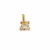 Elegant Gold Nose Pin with Sparkling Stones | Premium Finish Floral Design